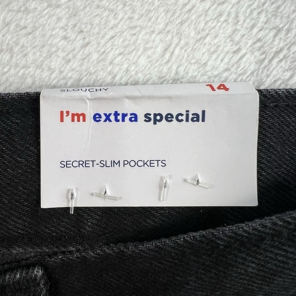 Old Navy Size 14 Jeans High Rise Slouchy Straight Cropped Distressed Women's - Picture 7 of 16